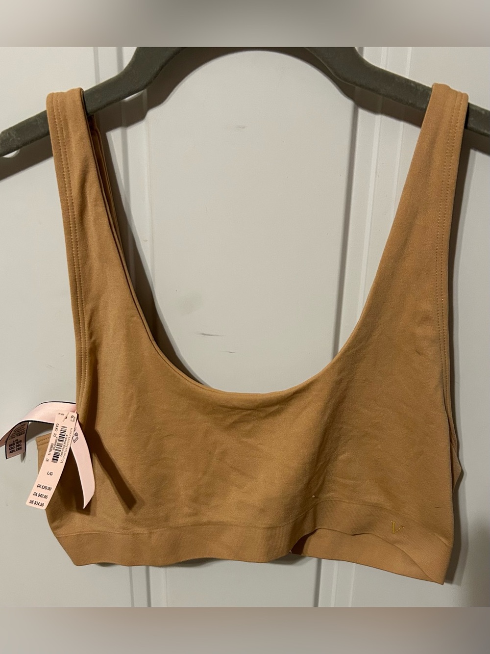 Victoria's Secret Caramel Scoop Neck sports bra